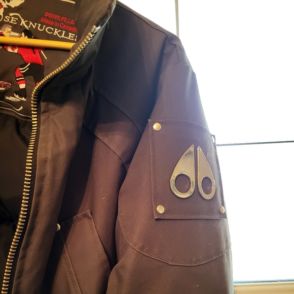 Moose Knuckles men’s ballistic bomber jacket . Size M Granite color. - Picture 2 of 4